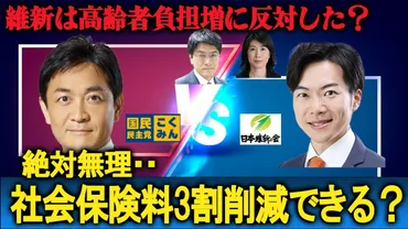 維新の緊急経済対策案：社会保険料減免は本当に実現可能か？維新の社会保険料減免政策とは！？