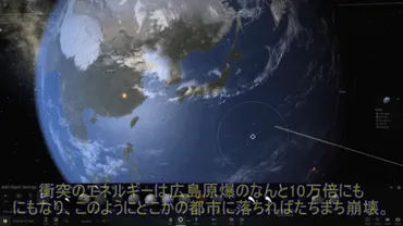 巨大小惑星アポフィスが地球に衝突したらどうなる?