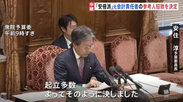年ぶり「多数決」による参考人招致決定安倍派の元会計責任者自民党の裏金問題めぐり衆院・予算委員会