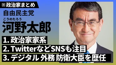 河野太郎氏の息子、河野一平氏って一体どんな人物？ベールに包まれたその素顔とは！？