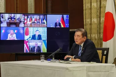 石破首相、会議で結束訴えウクライナ支援と対露制裁の継続表明