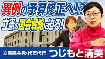 異例の予算修正の狙いは?選択的夫婦別姓制度の機は熟した?立憲民主党・辻元清美代表代行に訊く!