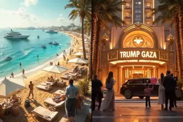 踊るトランプ、お金をばら撒くマスク…「ガザ地区開発」ＡＩ映像公開