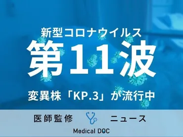 新型コロナ変異株「KP.3」が猛威振るい゛第11波゛到来、再び全国で感染者が急増中（Medical DOC） 