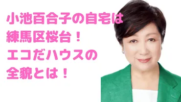 小池百合子の自宅住所は練馬区桜台2丁目！江古田ハウスの外観や地図、価格や間取りも！ 