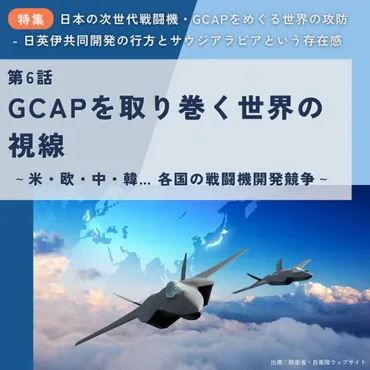 第話:を取り巻く世界の視線~米・欧・中・韓…各国の戦闘機開発競争~【特集・日本の次世代戦闘機・をめぐる世界の攻防–日英伊共同開発の行方とサウジアラビアという存在感】