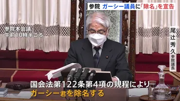 ガーシー議員の除名処分 正式決定 議長が宣告 72年ぶり3例目 ...