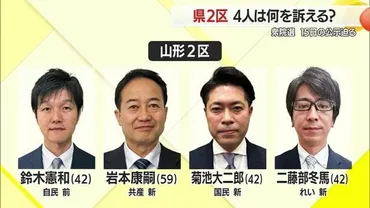 衆院選・県2区は4候補 農業から経済まで、候補者が掲げる多様な政策 4人の候補者が訴えたいことは【山形発】