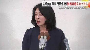 広瀬めぐみ議員 秘書給与詐取か 自民党を離党 事務所関係者「勤務実態なかった」と説明 岩手選挙区選出