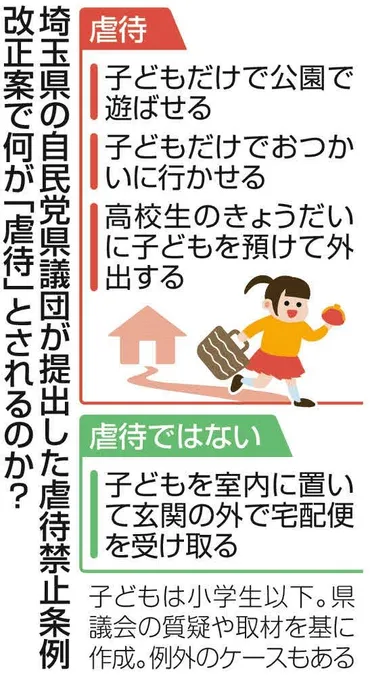 埼玉県虐待禁止条例改正案: 撤回に至るまで？子どもを一人で留守番させるのは虐待なのか!?