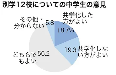 埼玉の別学校共学化アンケート 中学生は賛否拮抗、高校生は別学支持 埼玉県：朝日新聞デジタル