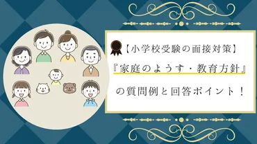 小学校受験】面接での「家庭の様子・教育方針」の質問例と回答のコツ！