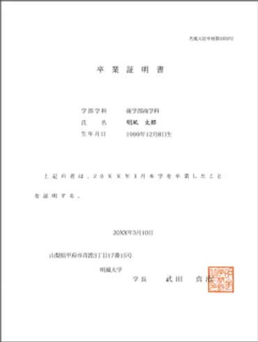 卒業証書」と「卒業証明書」の違い