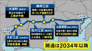 リニア中央新幹線 開業遅延はなぜ？静岡県との対立が最大の課題とは！？