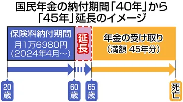 Q&A】国民年金の保険料納付期間、5年延長案は見送りへ でも、給付の底上げはどうなるの？：東京新聞 TOKYO Web