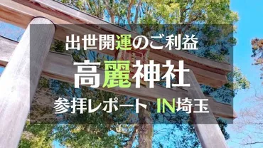 出世開運のご利益⛩朝鮮半島とゆかりの深い高麗神社へ 参拝レポートIN埼玉