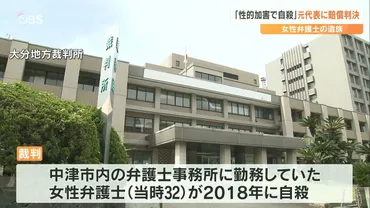 大分】性被害で女性弁護士自殺、賠償命令 男性元弁護士に１億円超！ : にほんのニュース