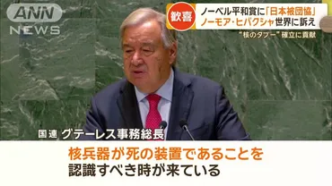 ノーベル平和賞に日本被団協 ゛核のタブー゛確立 日本の平和賞は50年ぶり(テレ朝news) 