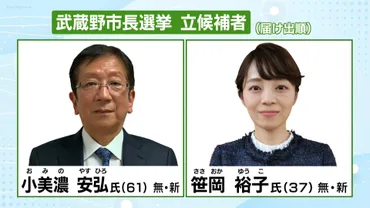 刷新か後継か゛武蔵野市長選 新人２人の一騎打ち／白井記者解説