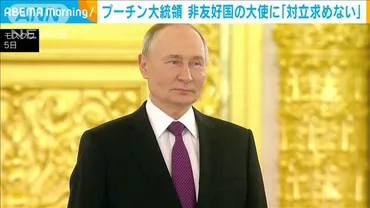 プーチン大統領 日本、カナダなど非友好国の大使らに「ロシアは対立を求めていない」 