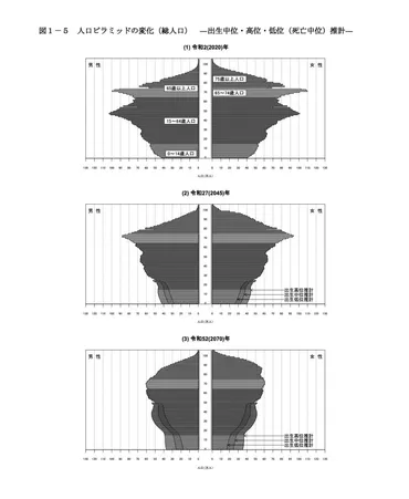 日本の総人口、50年後8,700万人まで減少…高齢者約4割に 