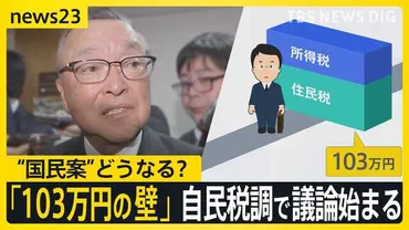 103万円の壁」自民税調で議論スタート ゛国民案゛はどうなる？【news23】