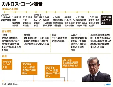 特集】写真と図解でみる日産ゴーン前会長の逮捕からの経緯 写真13枚 国際ニュース：AFPBB News