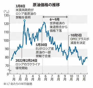 データで見る「侵攻」のインパクト：エネルギー価格高騰 ガソリンや電気料金上昇で家計を直撃 