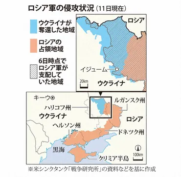 ウクライナ「陽動作戦」成功 要衝イジューム奪還 動き始める戦線 