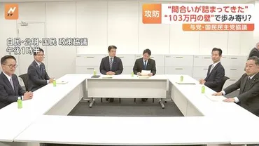 103万円の壁」めぐり自公・国民民主の協議続く 引き上げ幅の具体的な数字は出ず 