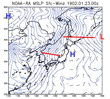 1902年1月の八甲田山雪中行軍遭難事故の真実／鮮やかに蘇った120年前の天気図と気象状況 