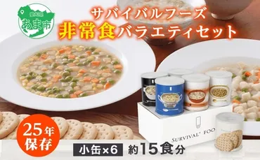 2024年11月中旬より順次発送】 25年保存（非常食）サバイバルフーズ 小缶バラエティセット（15食相当） 