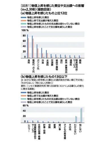 日本の物価高騰、家計への影響は？深刻な状況とは！？