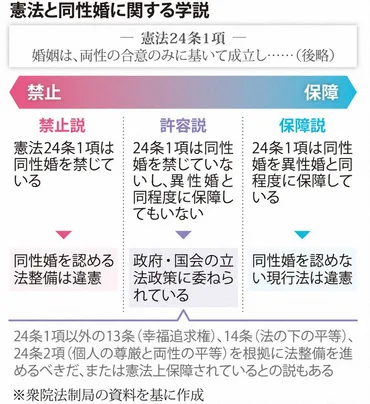 憲法とLGBTQ（その1） 同性婚法制化、道険し 自民保守派、反対根強く 