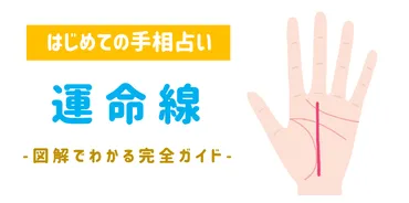 手相『運命線』を学ぼう！2股に枝分かれ…バツ×印が!?【パターン別図解】 