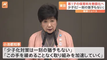 小池都知事「第1子の保育料無償化」の早期実現の考え示す「少子化対策は一刻の猶予もない」 都知事選で公約に掲げる 