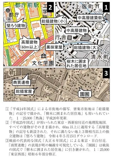3ページ目)建物が密集している街は、地図でどう書かれている?商店街や集落…地図記号から「昔の景観」が見えてくる 地図記号のひみつ