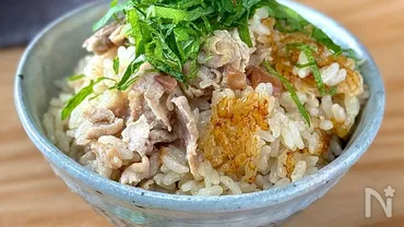 豚肉と梅のさっぱりまろやか炊込みごはん