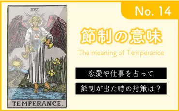 タロットカード 節制の意味！正位置と逆位置 悩み別ガイド 