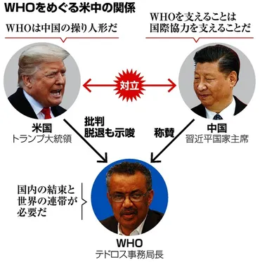 米中対立、ワクチン開発の国際協調にも影 WHO舞台 ：朝日新聞デジタル