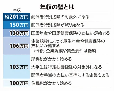 103万円だけではない「年収の壁」 ゛働き控え゛につながる理由 