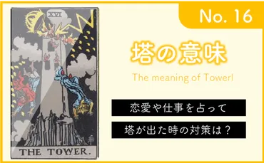 タロットカード 塔の意味！正位置と逆位置 悩み別ガイド 