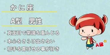 蟹座A型男性はどんな人？性格と恋愛傾向を徹底解説！蟹座A型男性の恋愛傾向とは！？