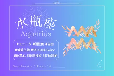 水瓶座ってどんな人？性格、仕事、恋愛、すべて解説！水瓶座のすべてがわかる！